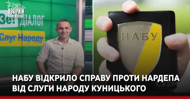 НАБУ відкрило справу проти нардепа від Слуги народу Куницького — Схеми