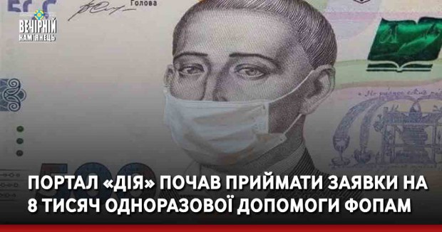 Портал «Дія» почав приймати заявки на 8 тисяч одноразової допомоги ФОПам&nbsp;