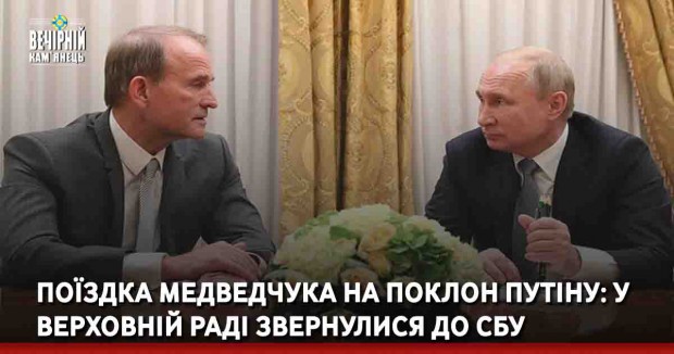 Поїздка Медведчука на поклон Путіну: у Верховній Раді звернулися до СБУ