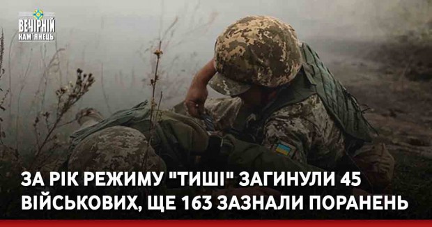За рік режиму "тиші" загинули 45 військових, ще 163 зазнали поранень 