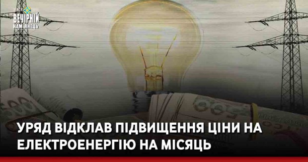 Уряд відклав підвищення ціни на електроенергію на місяць