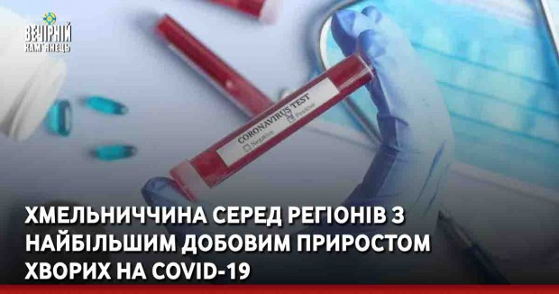 Хмельниччина серед регіонів з найбільшим добовим приростом хворих на COVID-19