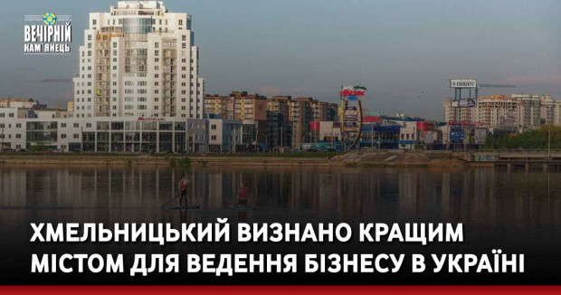 Хмельницький визнано кращим містом для ведення бізнесу в Україні