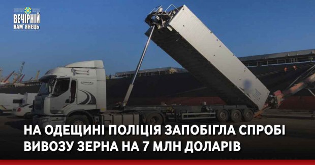 На Одещині поліція запобігла спробі вивозу зерна на 7 млн доларів