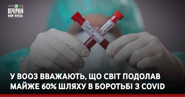 У ВООЗ вважають, що світ подолав майже 60% шляху в боротьбі з COVID