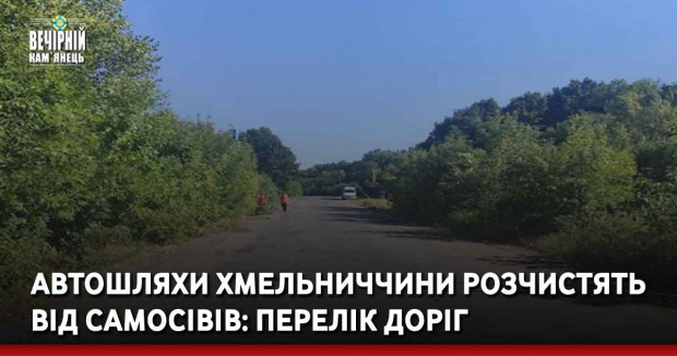 Автошляхи Хмельниччини розчистять від самосівів: перелік доріг