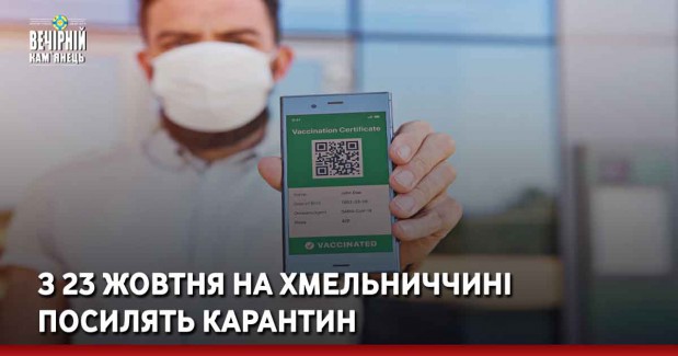 З 23 жовтня на Хмельниччині посилять карантин