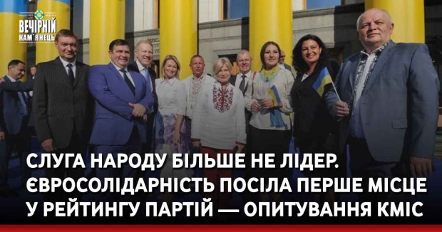 Слуга народу більше не лідер. Євросолідарність посіла перше місце у рейтингу партій — опитування КМІС