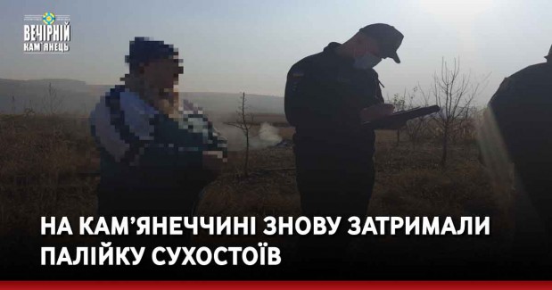 На Кам’янеччині знову затримали палійку сухостоїв