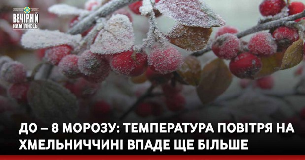 До – 8 морозу: температура повітря на Хмельниччині впаде ще більше