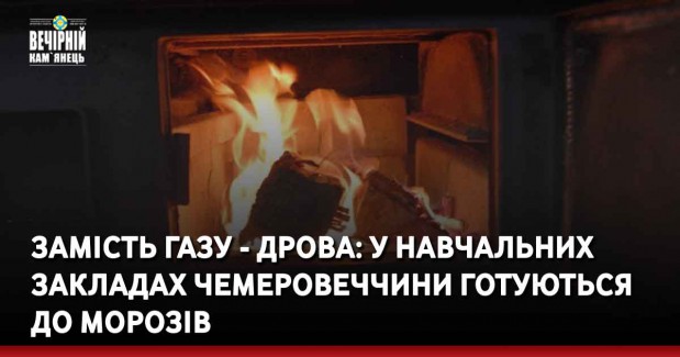 Замість газу - дрова: у навчальних закладах Чемеровеччини готуються до морозів