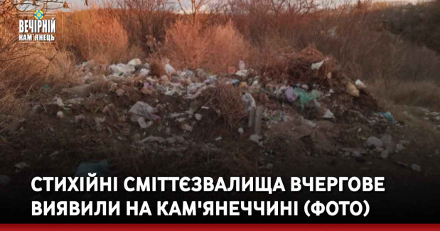 Стихійні сміттєзвалища вчергове виявили на Кам'янеччині (ФОТО)