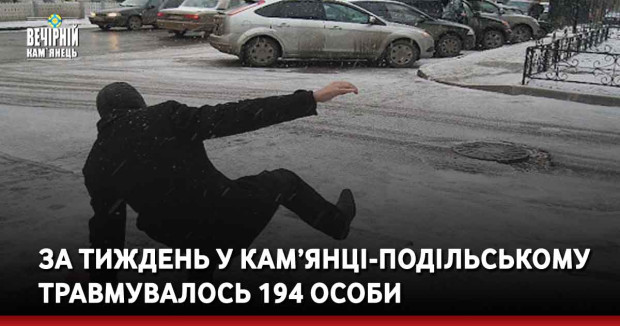 За тиждень у Кам’янці-Подільському травмувалось 194 особи