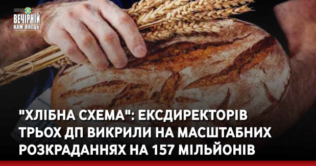 "Хлібна схема": ексдиректорів трьох ДП викрили на масштабних розкраданнях на 157 мільйонів