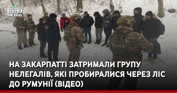 На Закарпатті затримали групу нелегалів, які пробиралися через ліс до Румунії (ВІДЕО)