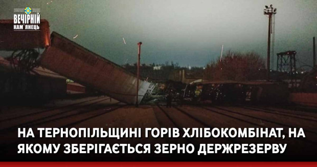 На Тернопільщині горів хлібокомбінат, на якому зберігається зерно Держрезерву