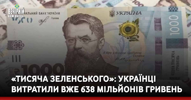 «Тисяча Зеленського»: українці витратили вже 638 мільйонів гривень