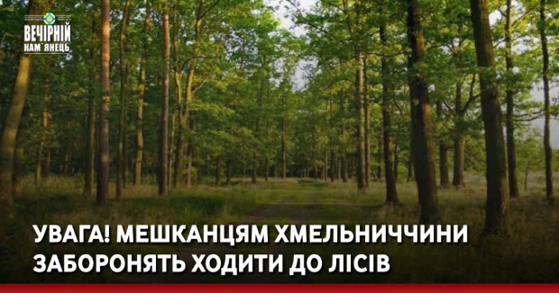 УВАГА! Мешканцям Хмельниччини заборонять ходити до лісів