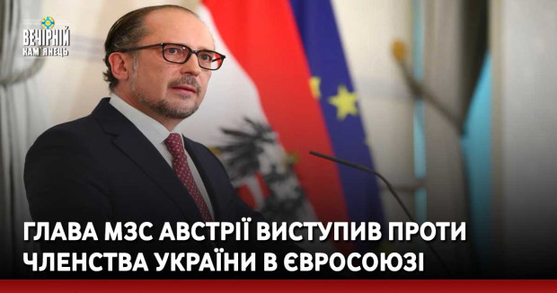 Глава МЗС Австрії виступив проти членства України в Євросоюзі