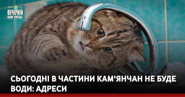 Сьогодні в частини кам'янчан не буде води: адреси