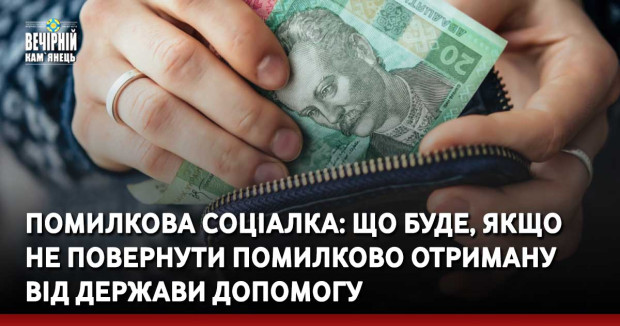 Помилкова соціалка: що буде, якщо не повернути помилково отриману від держави допомогу