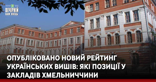 Опубліковано новий рейтинг українських вишів: які позиції у закладів Хмельниччини