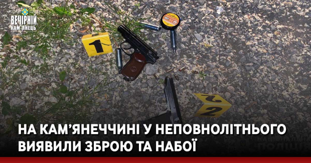 На Кам’янеччині у неповнолітнього виявили зброю та набої