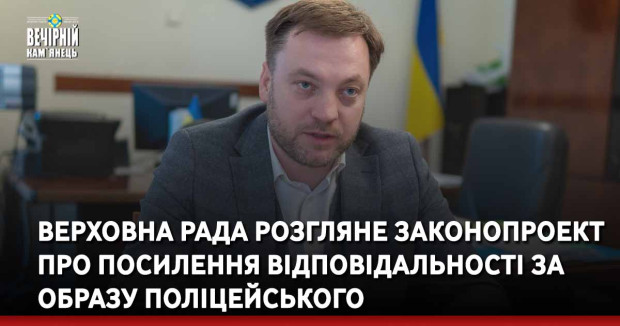 Верховна рада розгляне законопроект про посилення відповідальності за образу поліцейського