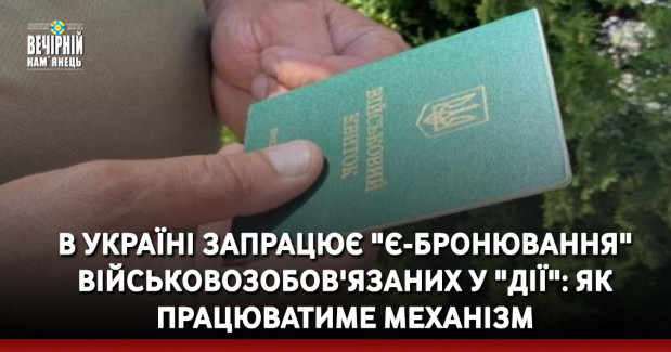В Україні запрацює "є-Бронювання" військовозобов'язаних у "Дії": як працюватиме механізм