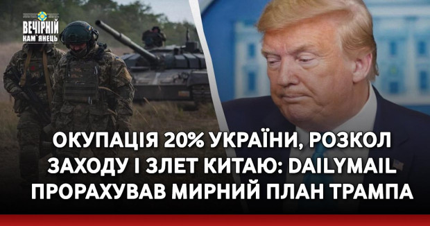Окупація 20% України, розкол Заходу і злет Китаю: DailyMail прорахував мирний план Трампа