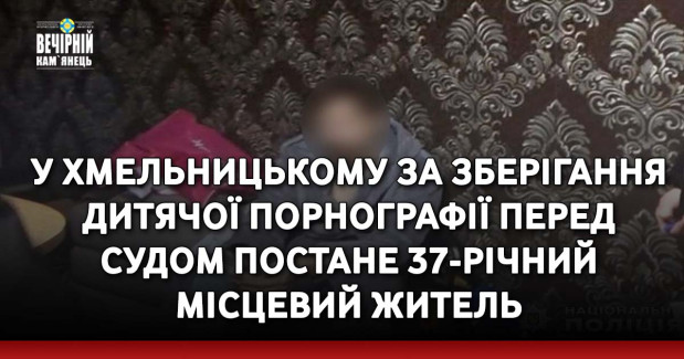 У Хмельницькому за зберігання дитячої порнографії перед судом постане 37-річний місцевий житель