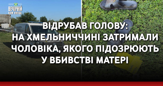 Відрубав голову: на Хмельниччині затримали чоловіка, якого підозрюють у вбивстві матері