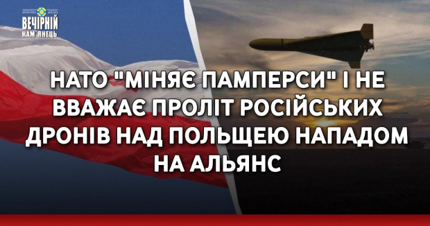 НАТО "міняє памперси" і не вважає проліт російських дронів над Польщею нападом на Альянс