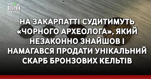 На Закарпатті судитимуть «чорного археолога», який незаконно знайшов і намагався продати унікальний скарб бронзових кельтів