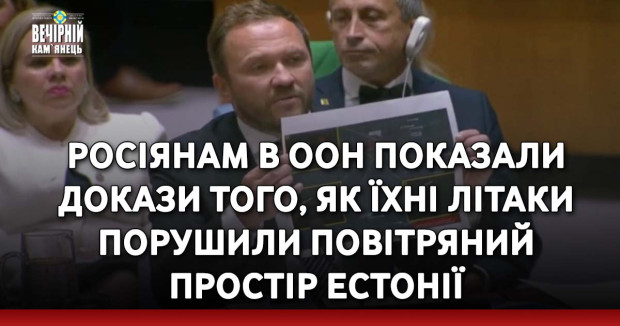 Росіянам в ООН показали докази того, як їхні літаки порушили повітряний простір Естонії