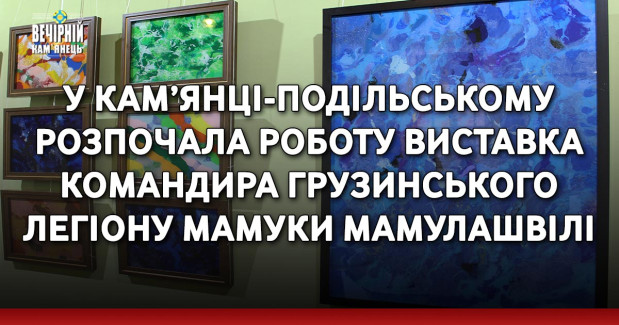 «Про мир та кольори, яких не вистачає на війні»: у Кам’янці-Подільському розпочала роботу виставка командира Грузинського Легіону Мамуки Мамулашвілі