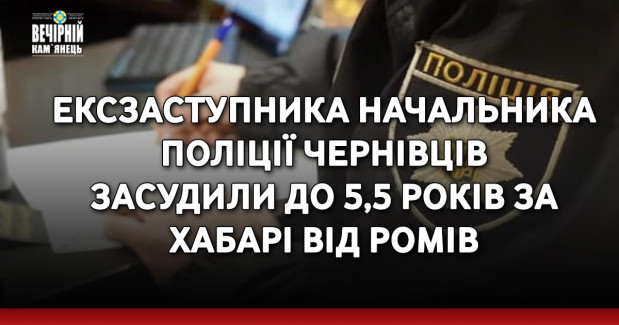 Ексзаступника начальника поліції Чернівців засудили до 5,5 років за хабарі від ромів