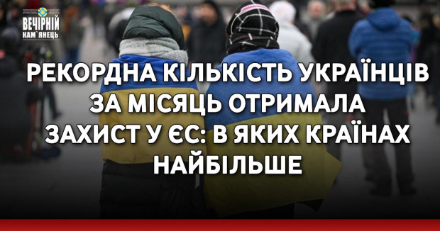 Рекордна кількість українців за місяць отримала захист у ЄС: в яких країнах найбільше