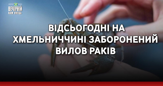 Відсьогодні на Хмельниччині заборонений вилов раків