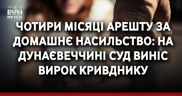 Чотири місяці арешту за домашнє насильство: на Дунаєвеччині суд виніс вирок кривднику