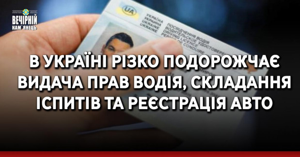 В Україні різко подорожчає видача прав водія, складання іспитів та реєстрація авто