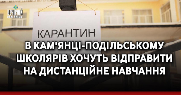 В Кам'янці-Подільському школярів хочуть відправити на дистанційне навчання