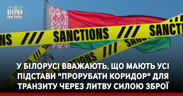 У Білорусі вважають, що мають усі підстави "прорубати коридор" для транзиту через Литву силою зброї