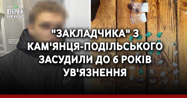 "Закладчика" з Кам'янця-Подільського засудили до 6 років ув'язнення
