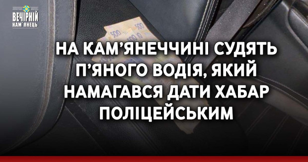 На Кам’янеччині судять п’яного водія, який намагався дати хабар поліцейським