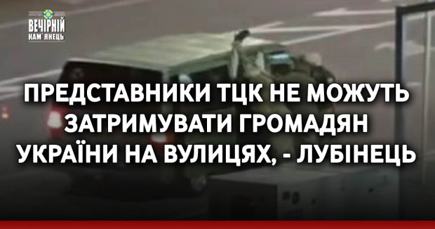 Представники ТЦК не можуть затримувати громадян України на вулицях, - Лубінець