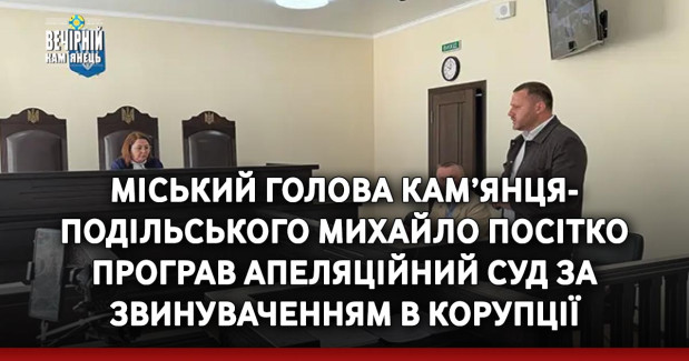 Міський голова Кам’янця-Подільського Михайло Посітко програв Апеляційний суд за звинуваченням в корупції 