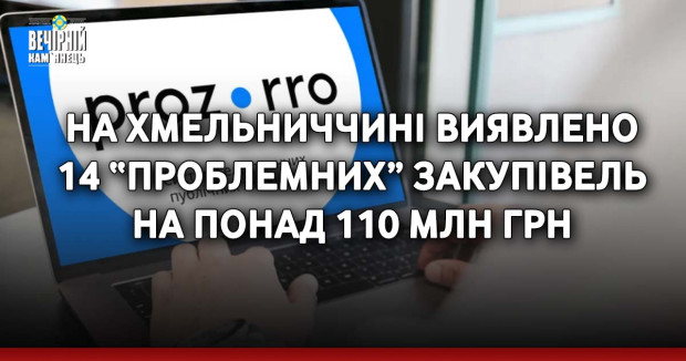 На Хмельниччині виявлено 14 “проблемних” закупівель на понад 110 млн грн 
