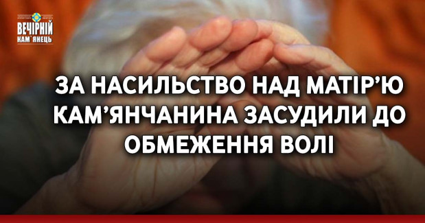 За насильство над матір’ю кам’янчанина засудили до обмеження волі