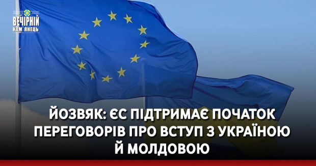 Йозвяк: ЄС підтримає початок переговорів про вступ з Україною й Молдовою
